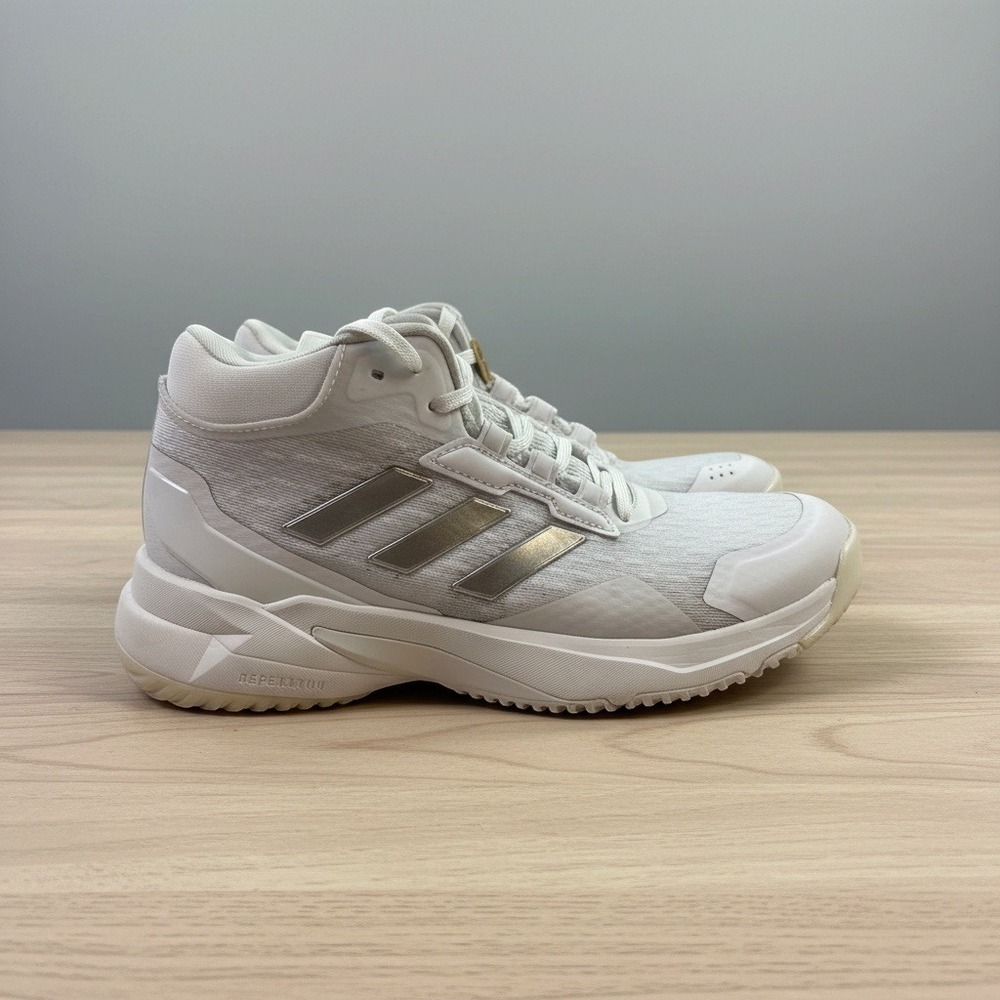 NWT Adidas Crazyflight 6 Mid W Indoor Sports Volleyball Shoes White Silver 7W